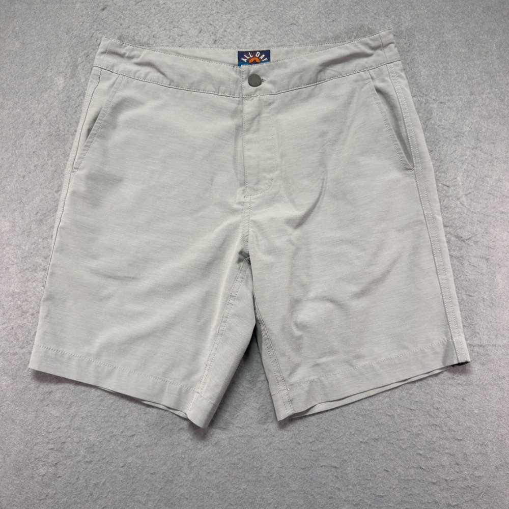 Faherty All Day Shorts Mens 31x8 Grey Hybrid Board Shorts Stretch Quick Dry 7in
